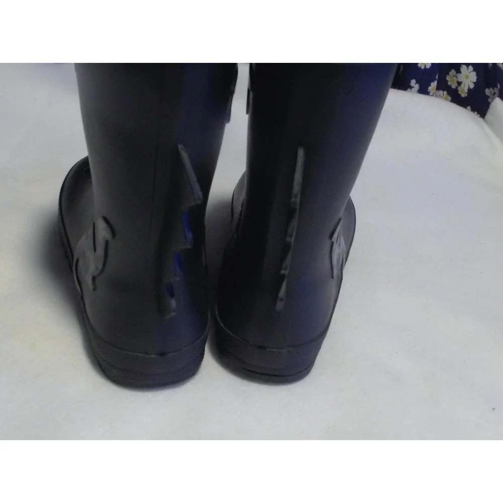 London Fog Boys Black Dinosaur Rain Boots Camo Print Waterproof Spikes Size‎ 4